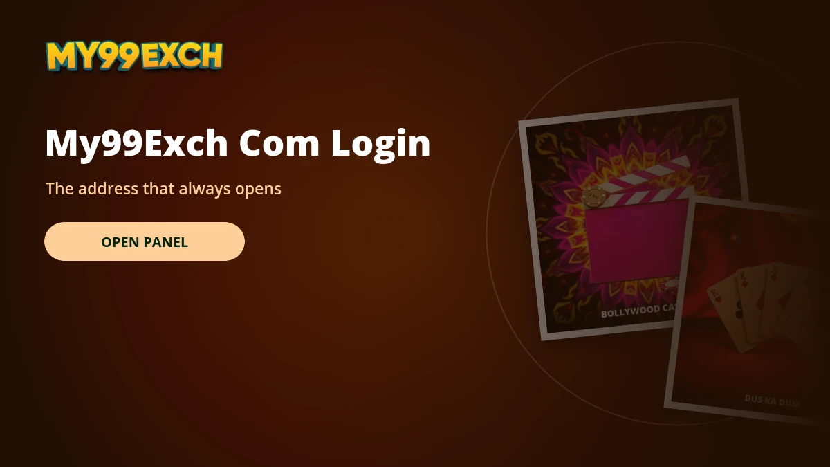 My99Exch com login panel banner with baccarat and roulette tiles