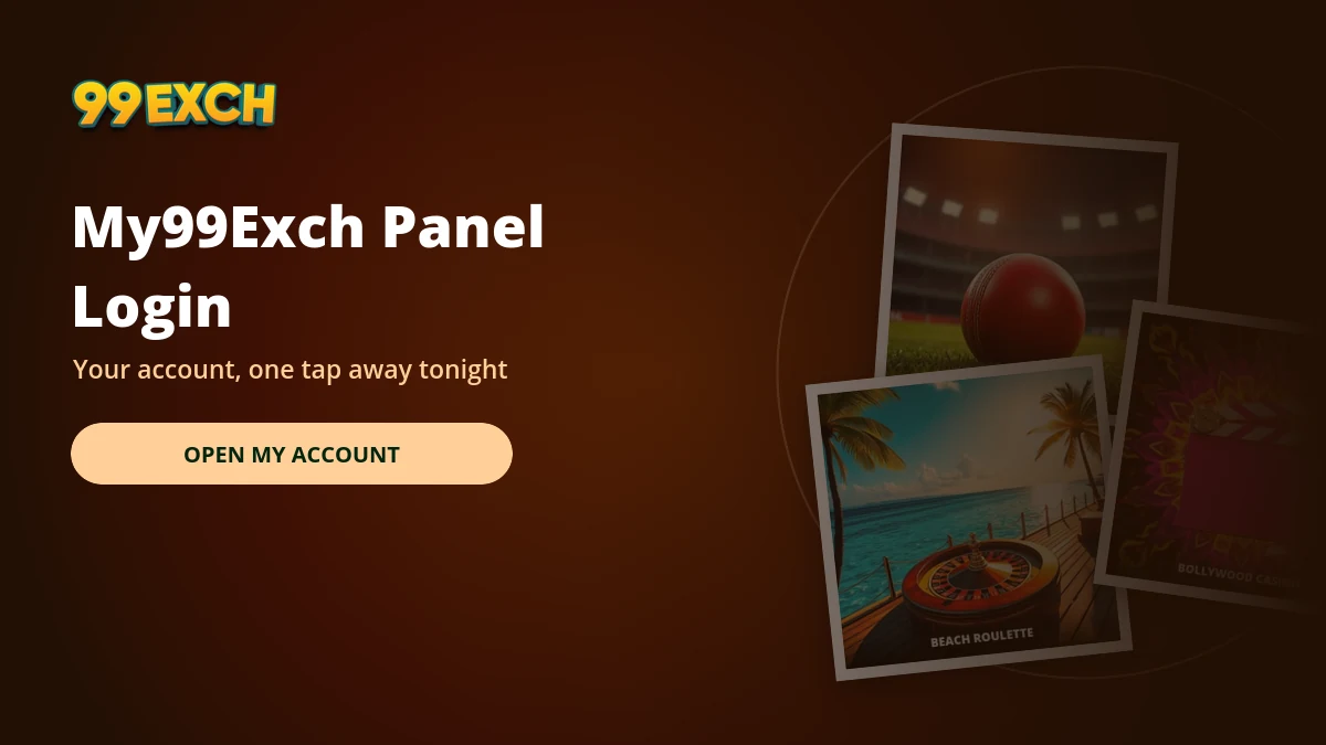 My99Exch night panel banner with casino and cricket game tiles