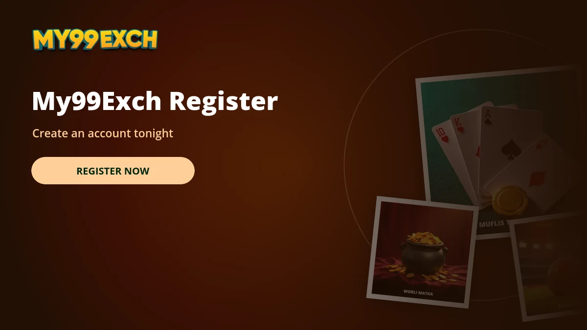 My99Exch registration panel banner with teen patti and cricket tiles